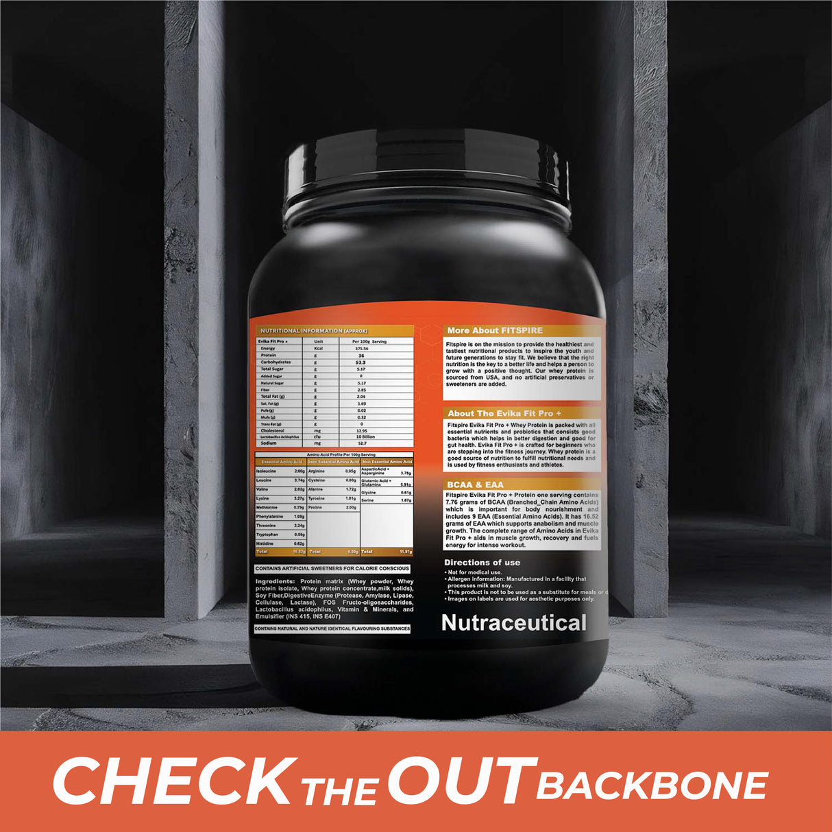 Evika Fit Super Pro Plus Whey Protein (2lbs) + Peanut Butter (Cookie crunch) + Pack of 5 Sachets YOR Protein (50g Sachet with 20g Protein)