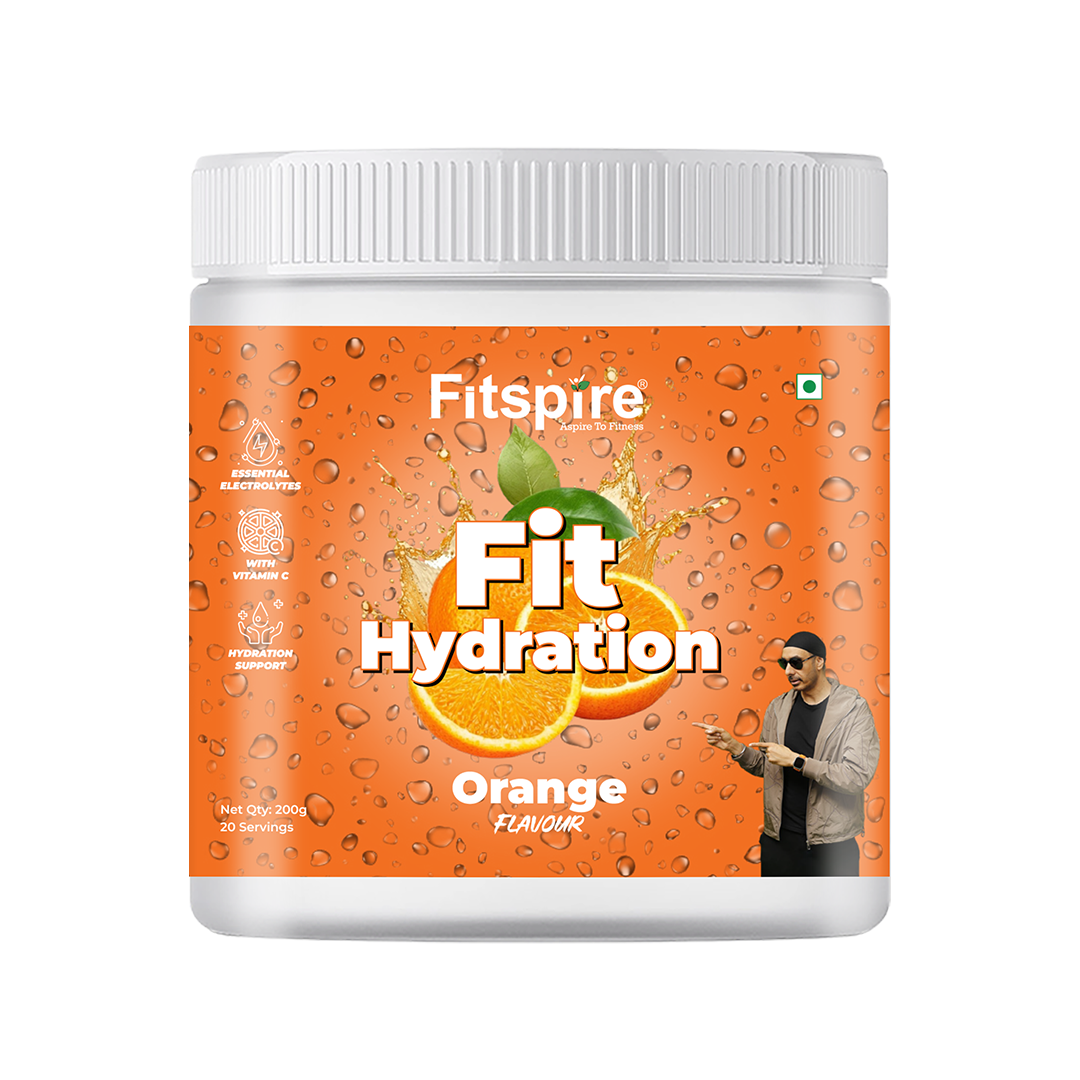 Fitspire Fit Hydration Orange Drink Powder | Electrolyte Hydration Mix | Instant Energy Drink | 200g