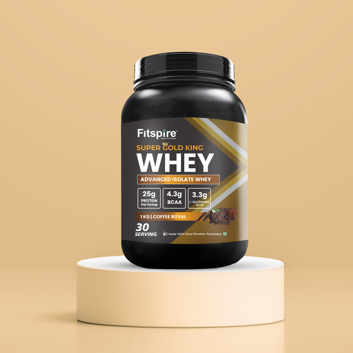 Super Gold King Whey Protein Isolate - Coffee Royal (1 Kg)
