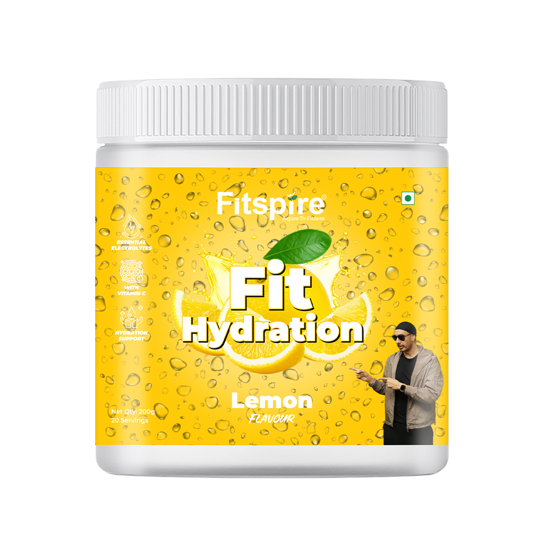 Fitspire Fit Hydration Lemon Drink Powder | Electrolyte Hydration Mix | Energy & Recovery Drink | 200g