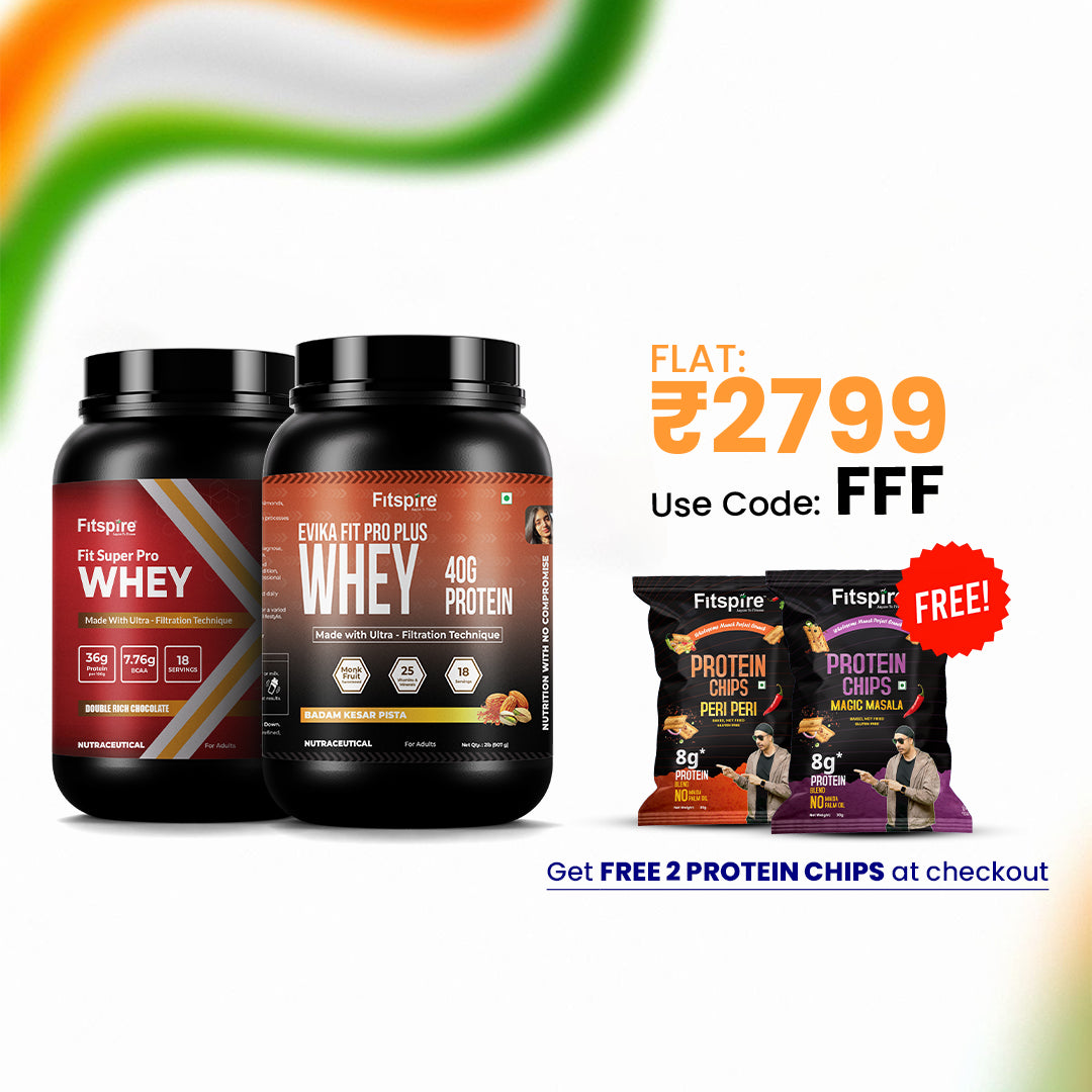 Fitspire High-Protein Duo Pack | Evika Badam Kesar Pista & Double Rich Chocolate Whey (907g x 2)