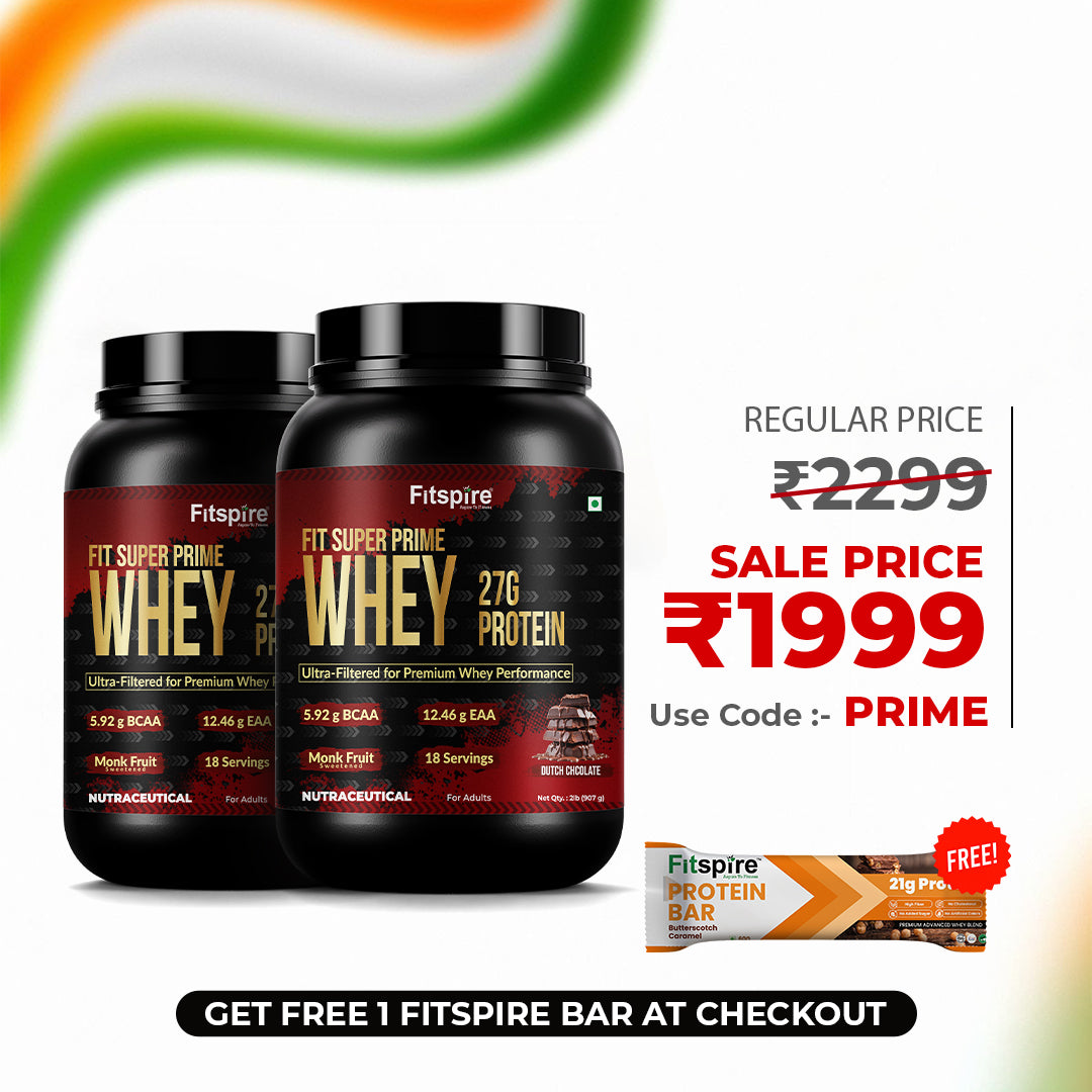Fit Super Prime Whey Dutch Chocolate – 27g Per Scoop – Zero Sugar Whey - 2 LBS × 2 LBS (Pack of 2)