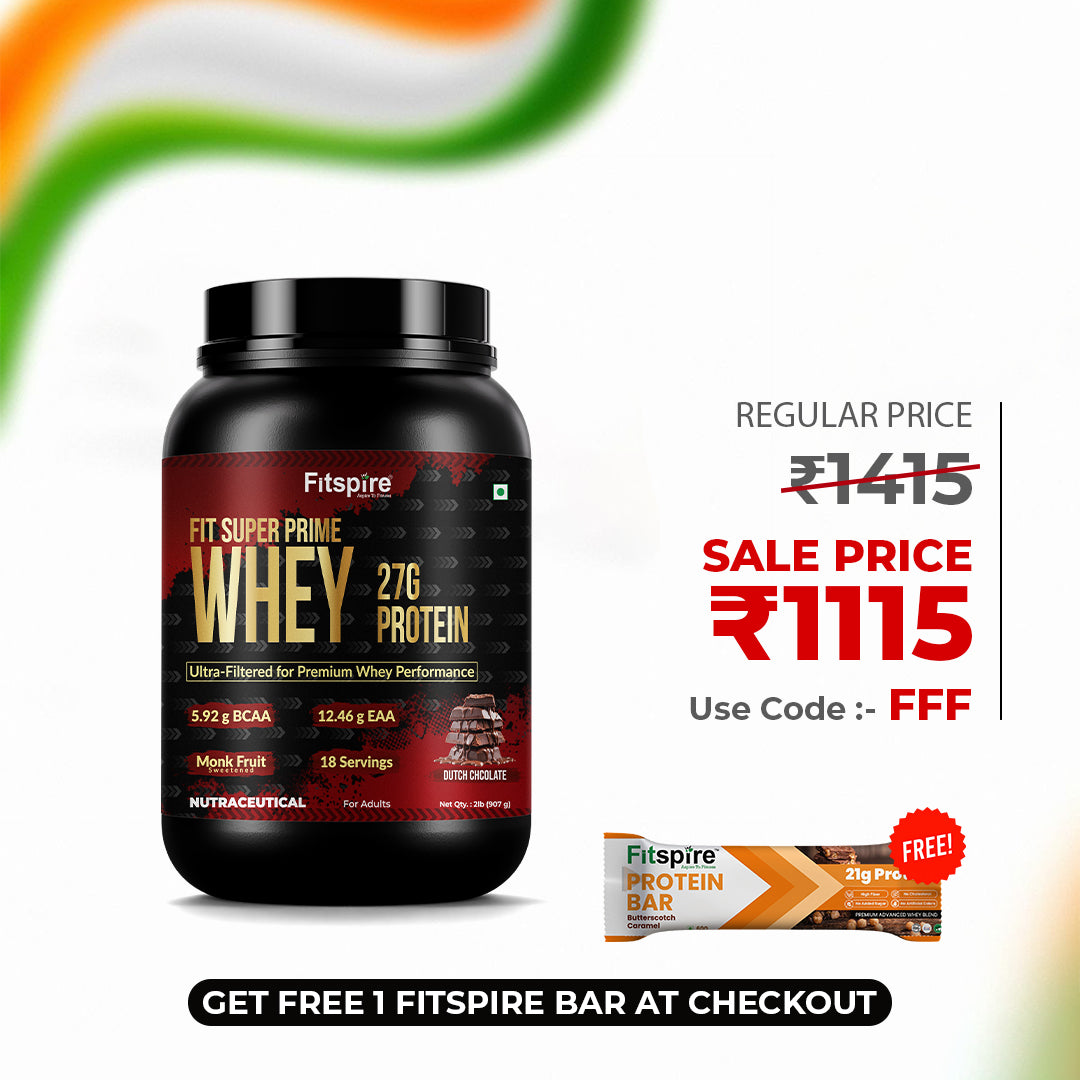 Fit Super Prime Whey 27g - Dutch Chocolate | Naturally Sweetened With Monk Fruit