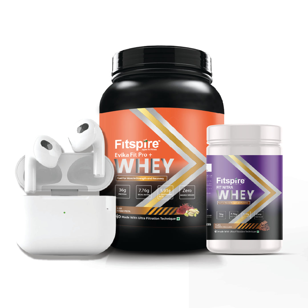 EVIKA FIT SUPER PRO PLUS WHEY & NITRA WHEY WITH EARDOPES