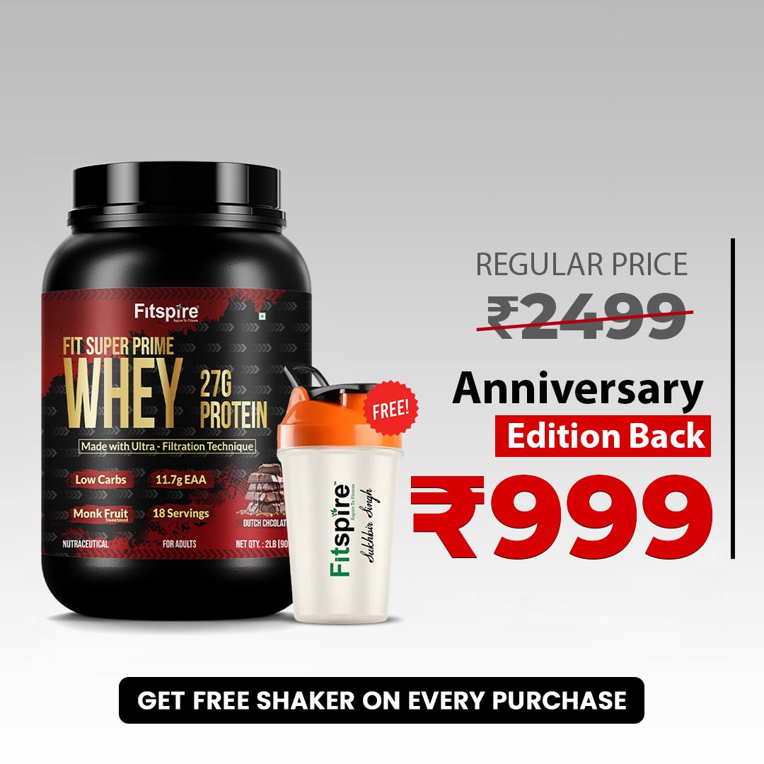 Fit Super Prime Whey 27g - Dutch Chocolate | Naturally Sweetened With Monk Fruit