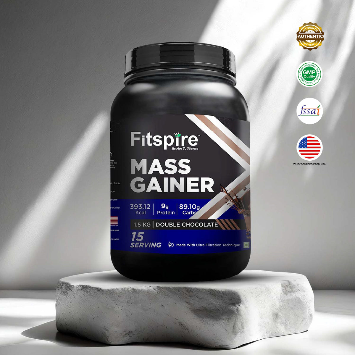 🎁 Fitspire Mass Gainer Double Chocolate (1.5 Kg) Expiry : 01 Dec 2026