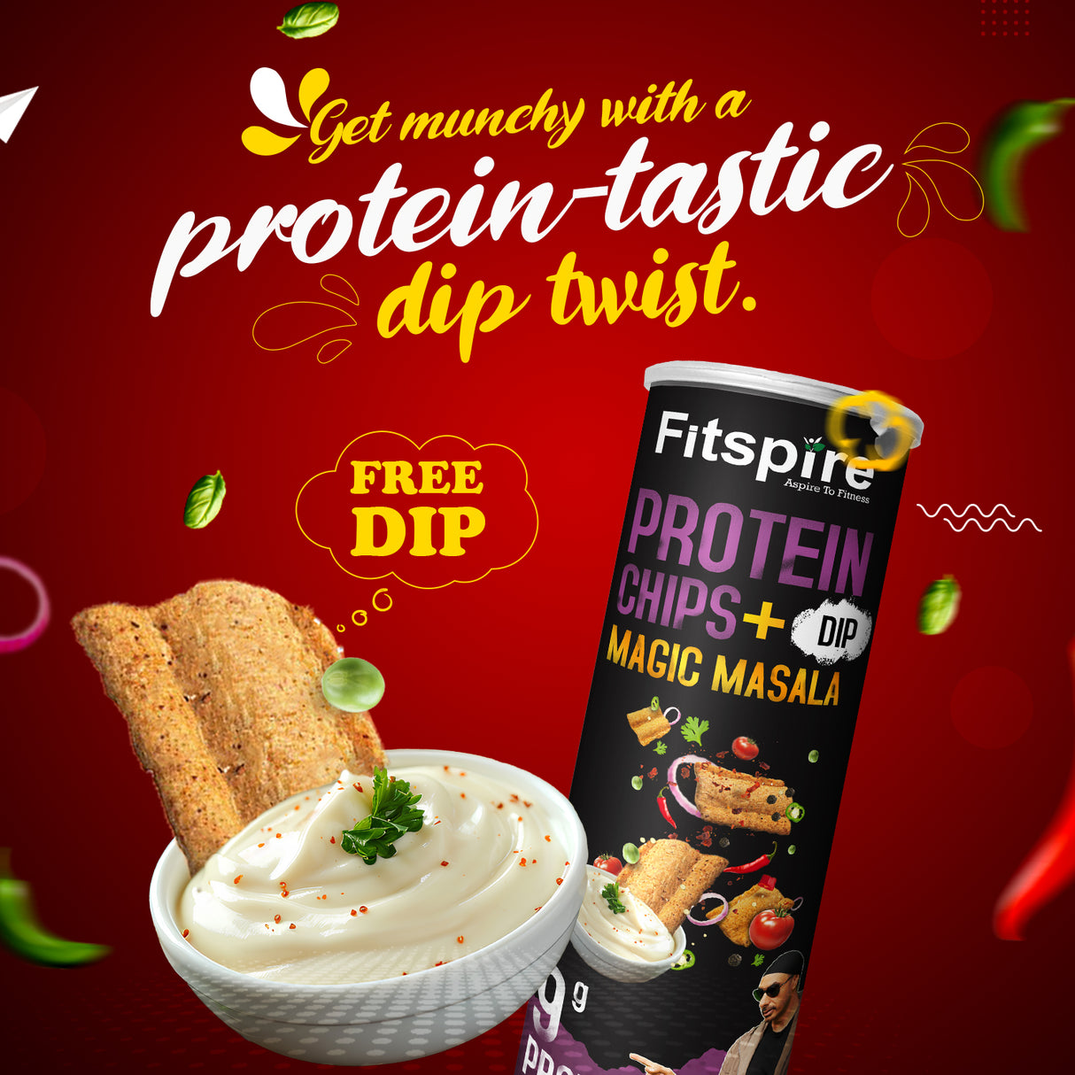 Fitspire Protein Chips - Magic Masala (33g)