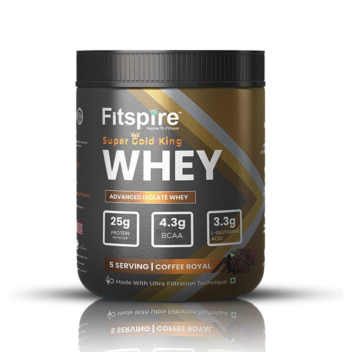 Fitspire Mass Gainer - (1.5 Kg) With Super King Gold Whey Protein (165 Gm) & Free Shaker