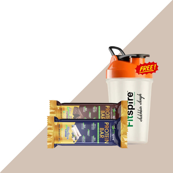 FITSPIRE PROTEIN BARS (PACK OF 2)  WITH SHAKER