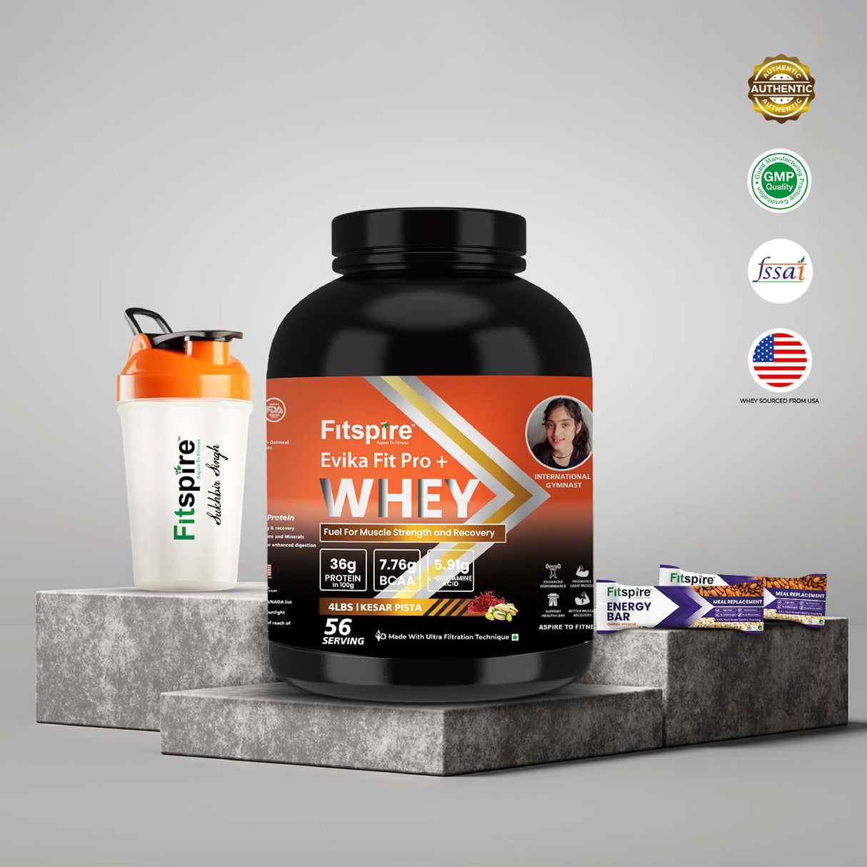 Evika Fit Super Pro Whey Combos With Shaker & 2 Energy Bars