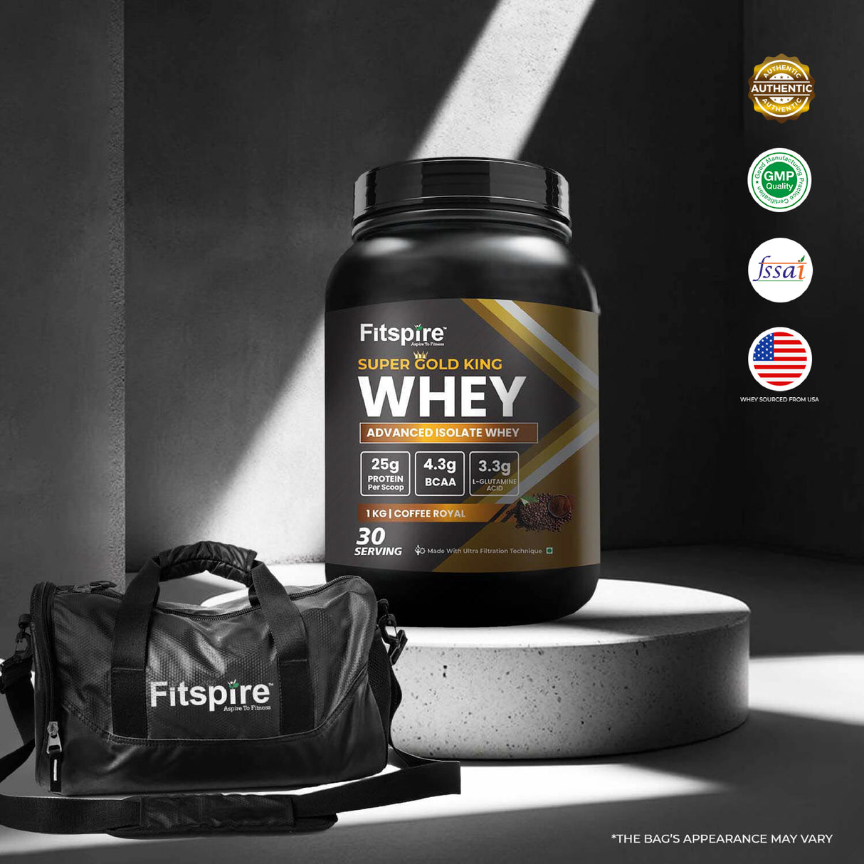 Super Gold King Whey Isolate With Gym Bag