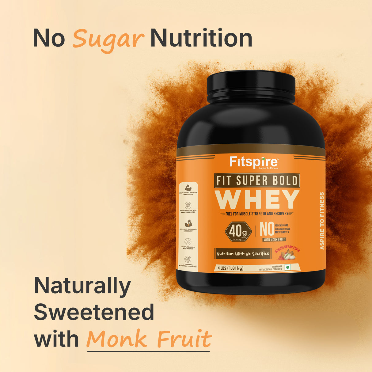 Fit Super Bold Protein – Badam Kesar Pista (4 LBS)