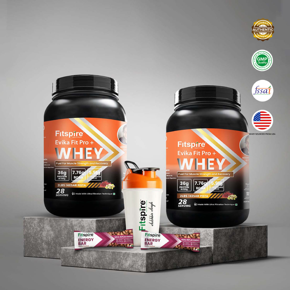 Fit Super Pro Whey Combos With Shaker & 2 Energy Bars