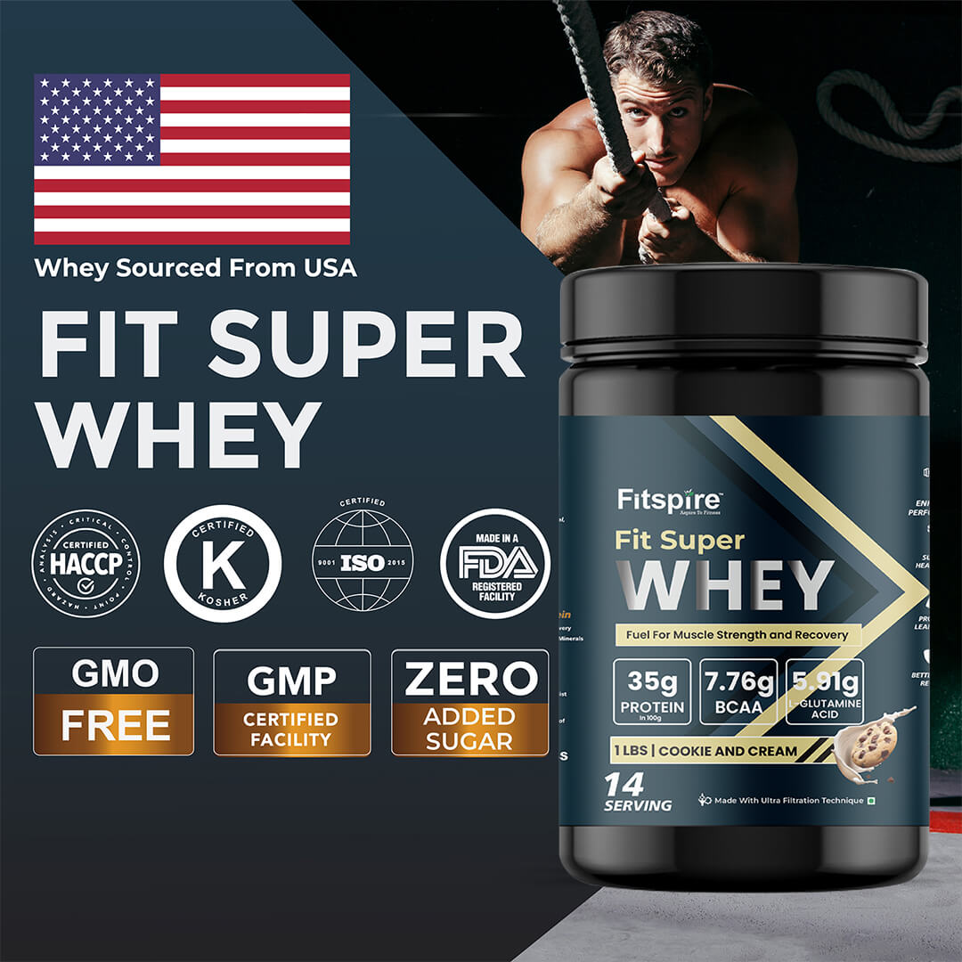 Fit Nitra Whey Protein With Gym Bag, Shaker and 2 Energy Bar