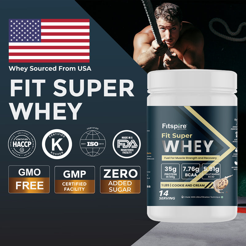 Fit Nitra Whey Protein With Gym Bag, Shaker and 2 Energy Bar