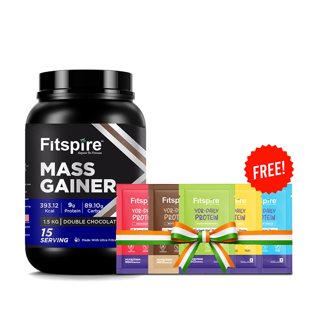 5 Protein Sachet 20g Each + 1.5Kg Mass Gainer
