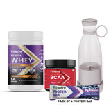 FIT NITRA WHEY (1 LBS ) + FIT SUPER BCAA WITH JUICER & 4 PROTEIN BARS