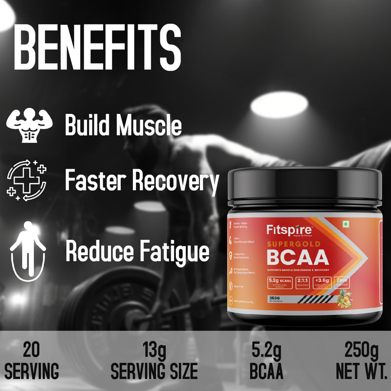 SUPER GOLD BCAA (MIX FRUIT PUNCH) (250g)