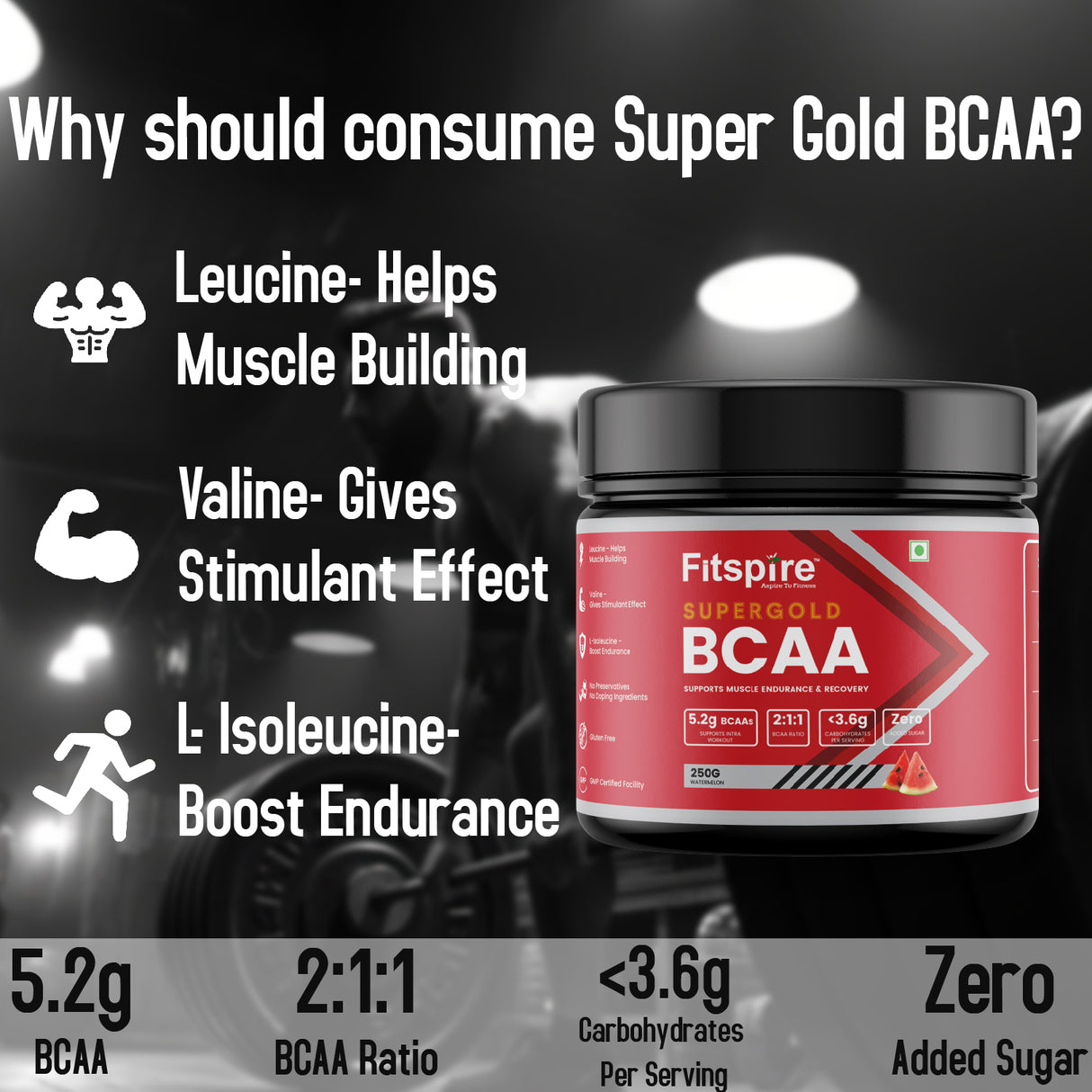 Supergold BCAA (Watermelon) With Shaker