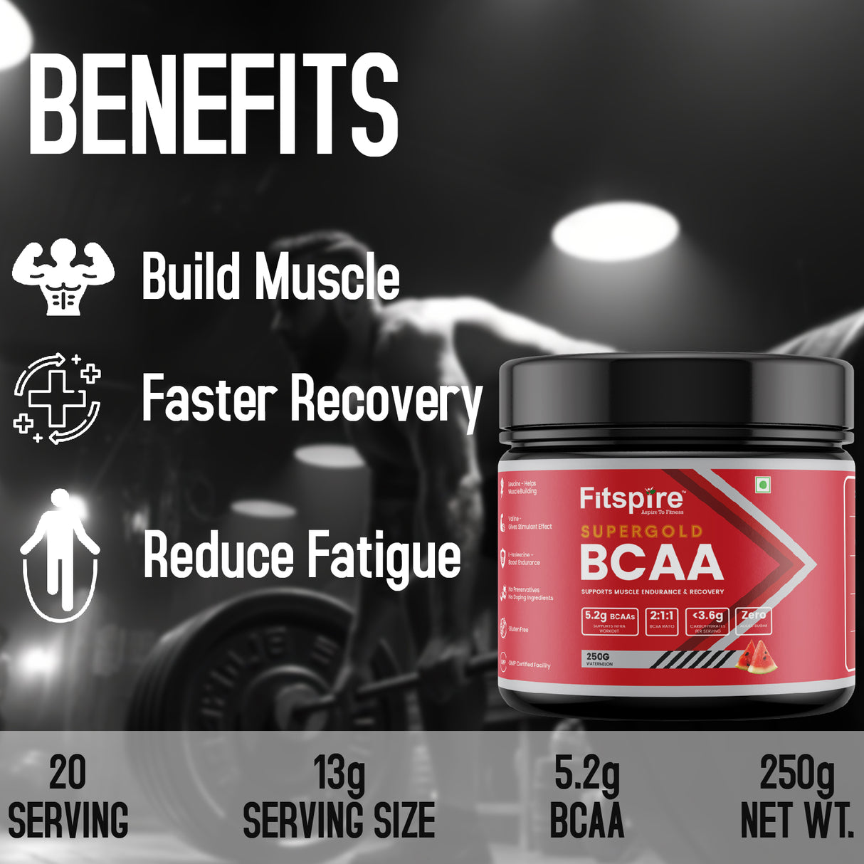 Supergold BCAA (Watermelon) (250g)