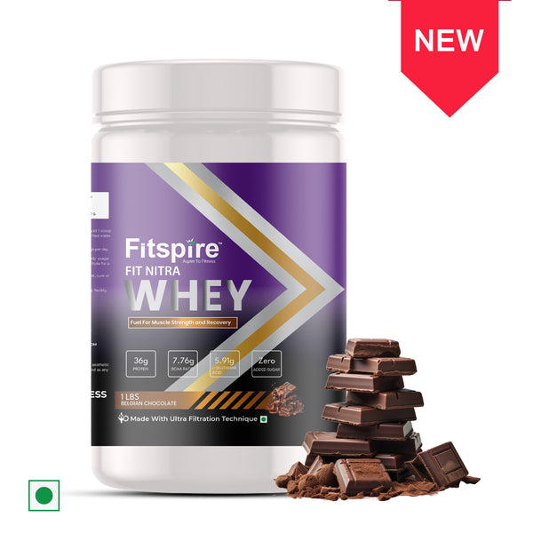 FIT NITRA WHEY PROTEIN - BELGIAN CHOCOLATE (1 lbs)