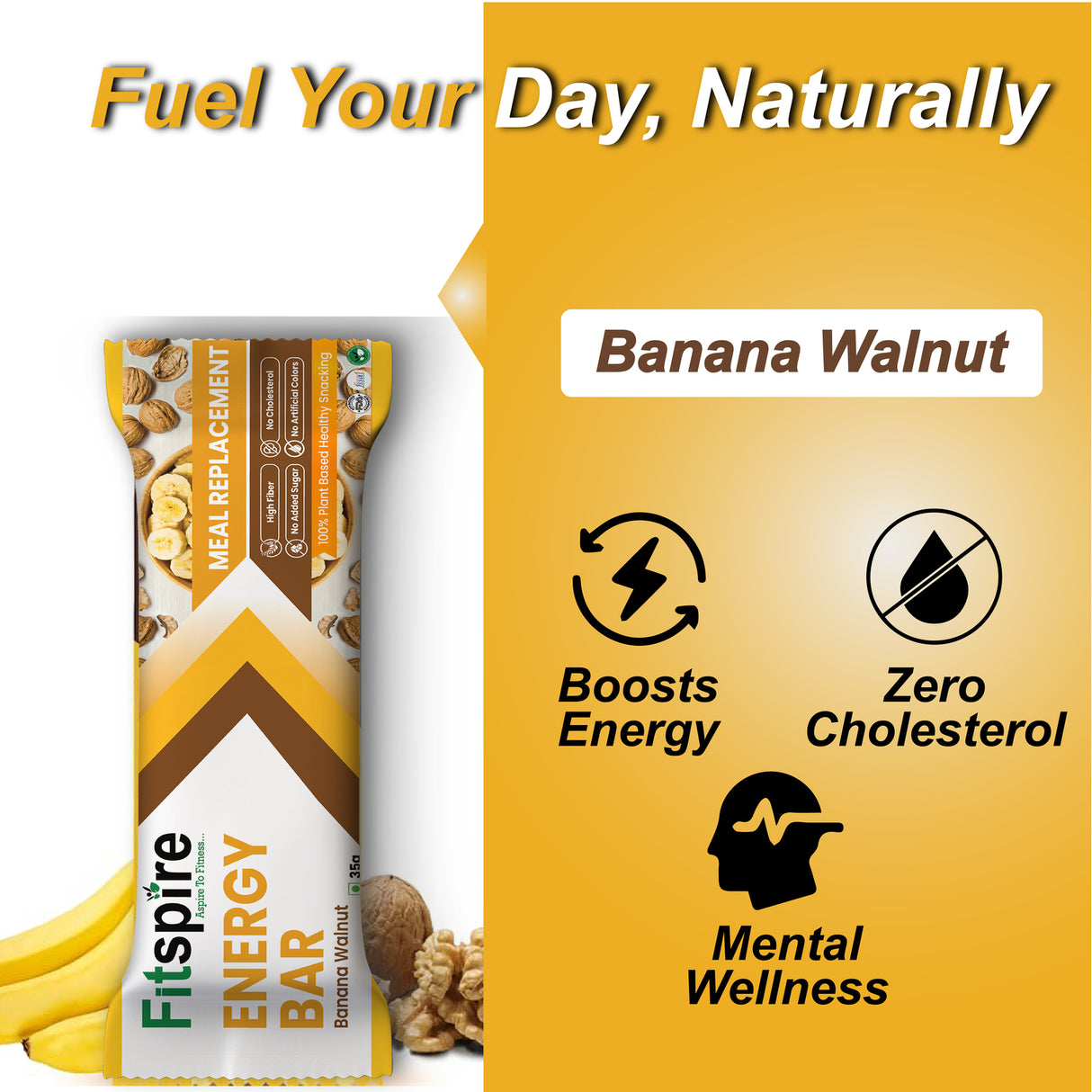 Pack of 6 High Fibrous Energy Bar with Peanut Butter (Cookie Crunch) & Shaker