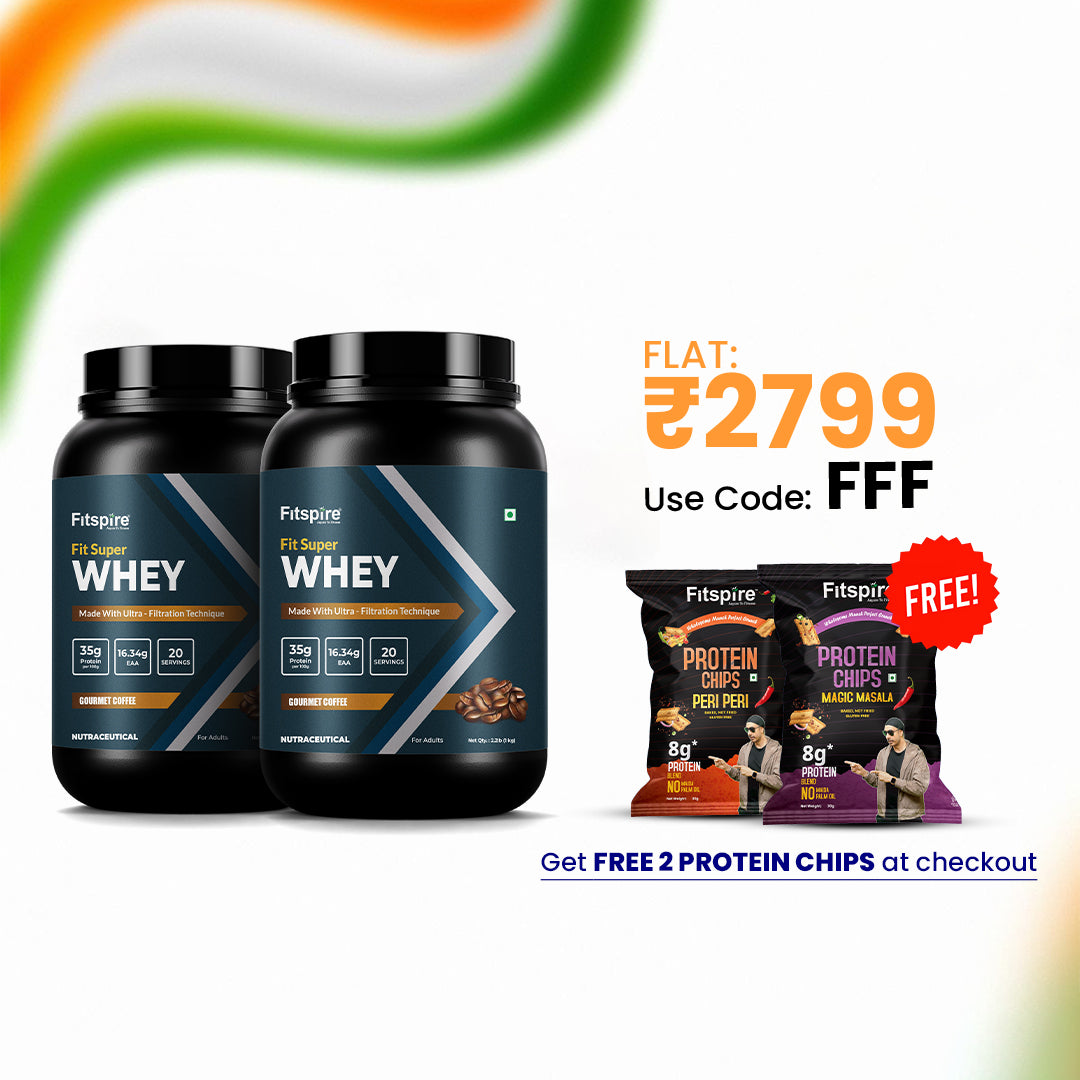 Fitspire Fit Super Whey Protein | Gourmet Coffee | 1 kg | 35 g Protein per 100 g | Digestive Enzymes & Vitamins and Minerals | No Added Sugar | 2LBS + 2 LBS