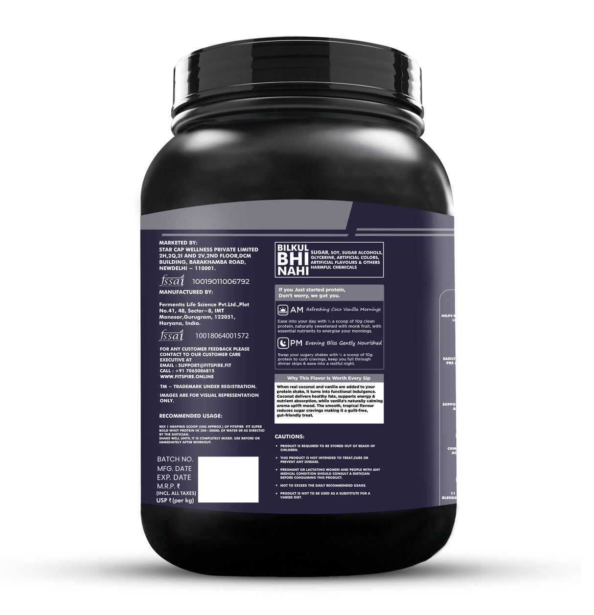 Fit Super Bold Protein – Coconut Vanilla (2 LBS)
