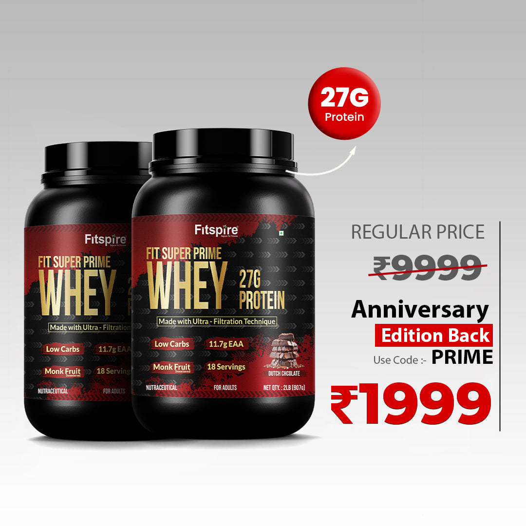 Fit Super Prime Whey Dutché Chocolate 27g - 2LBS X 2LBS ( PACK OF 2 )
