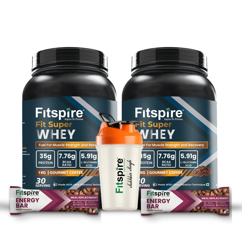 FIT SUPER PRO WHEY COMBOS WITH SHAKER & 2 ENERGY BARS