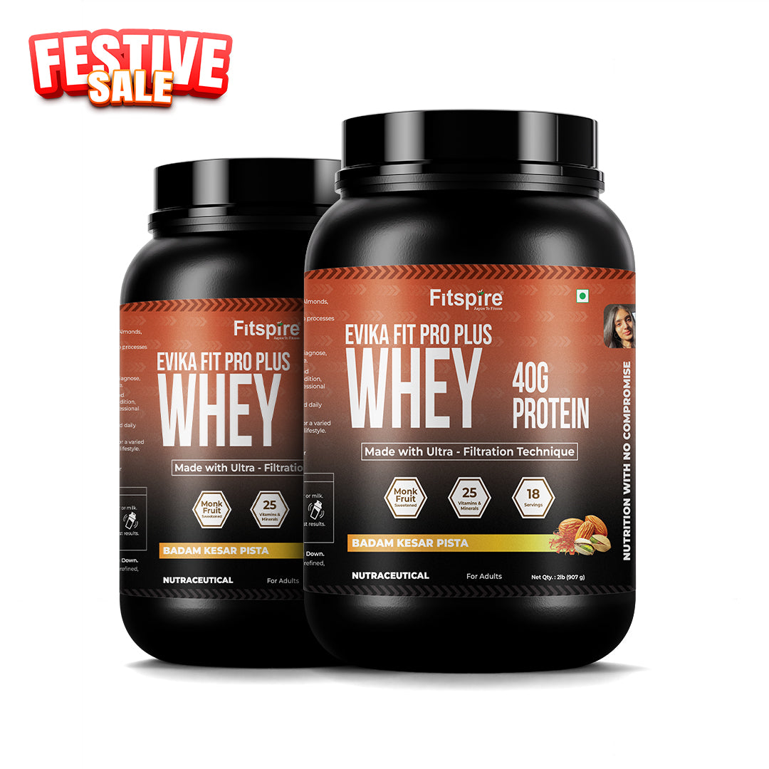 Fitspire Evika Fit Pro Plus Whey Protein Duo | 40g Protein, Monk Fruit Sweetened – 2 x 907g