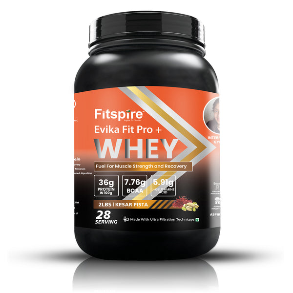 EVIKA FIT SUPER PRO PLUS WHEY PROTEIN - KESAR PISTA (2LBS)