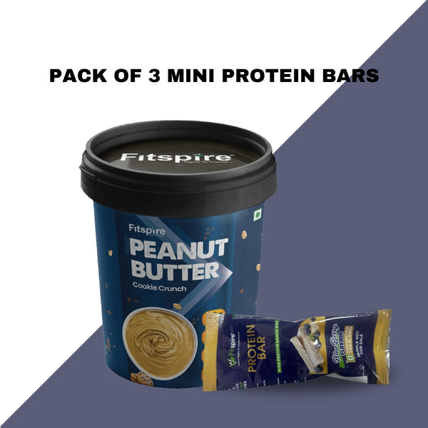FIT PEANUT BUTTER (COOKIE CRUNCH) WITH 3 MINI PROTEIN BAR