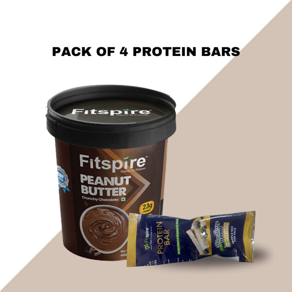 FIT PEANUT BUTTER (CRUNCHY CHOCOLATE) WITH 4 MINI PROTEIN BAR