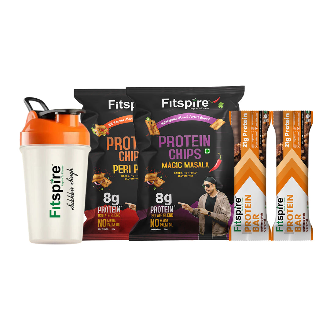 400 ml Shaker + 2 Fitspire Bar + 2 Chips