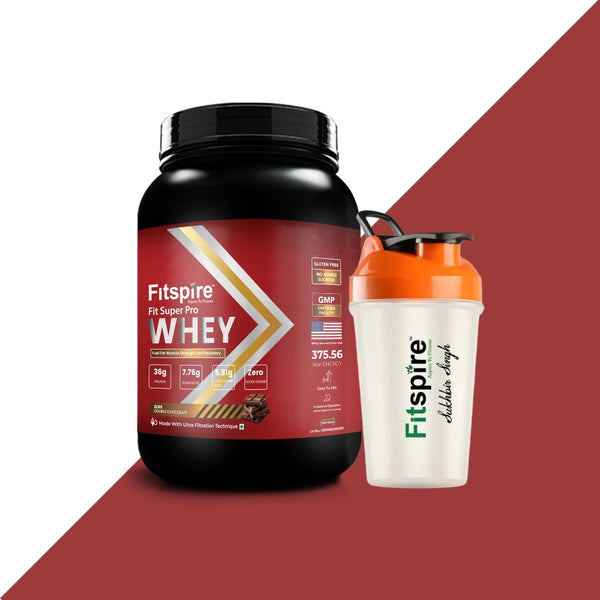 Fit Super Pro Whey Protein (Double Chocolate Flavor) with Shaker