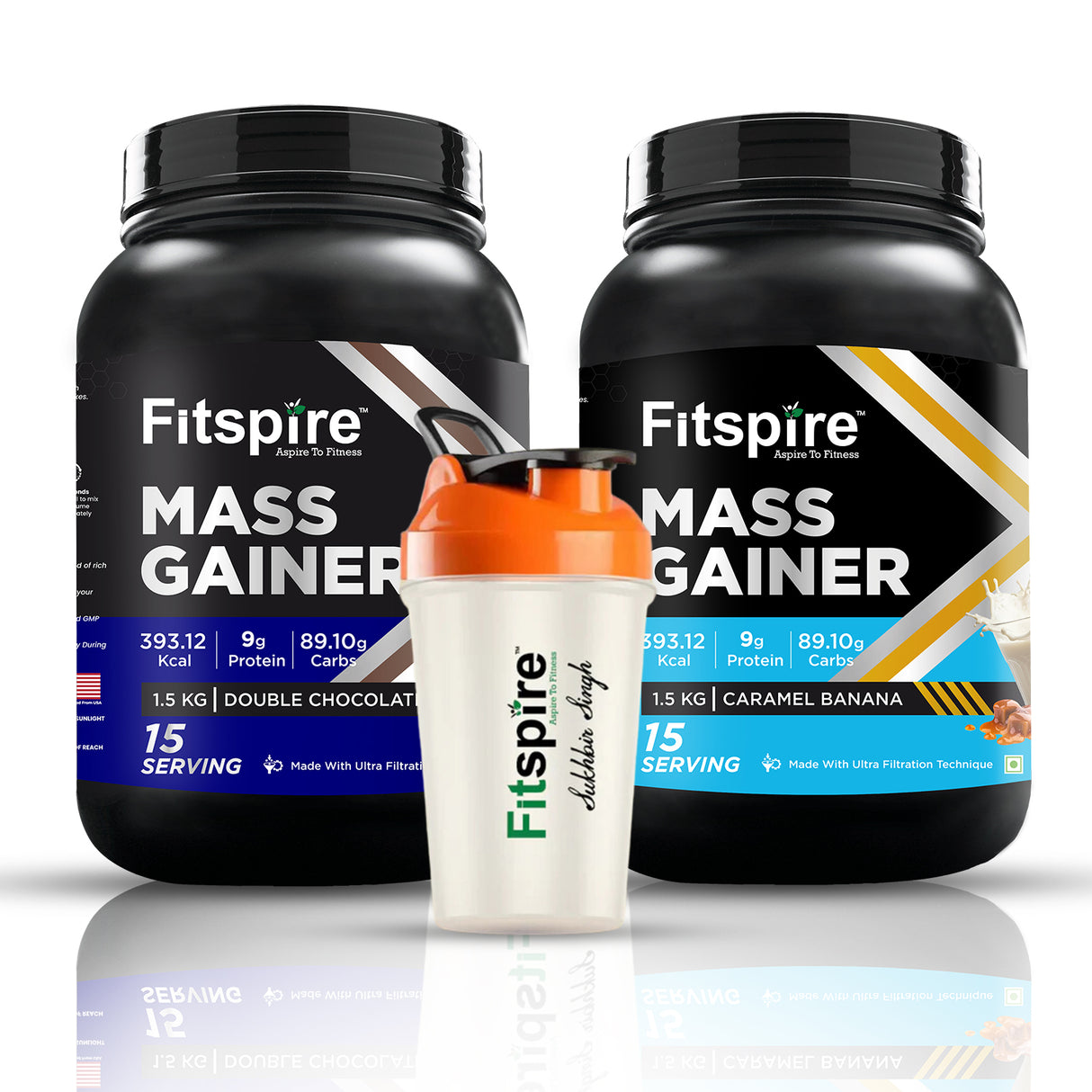 Fitspire Mass Gainer Pack Of 2 With Shaker