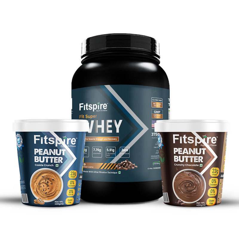 FIT SUPER PRO WHEY PROTEIN WITH PEANUT BUTTER COMBO