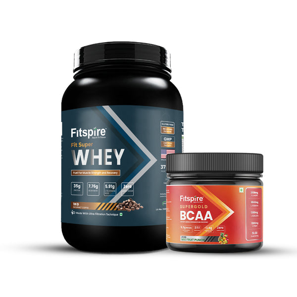 FIT SUPER WHEY PROTEIN (1kg) WITH BCAA (250g)