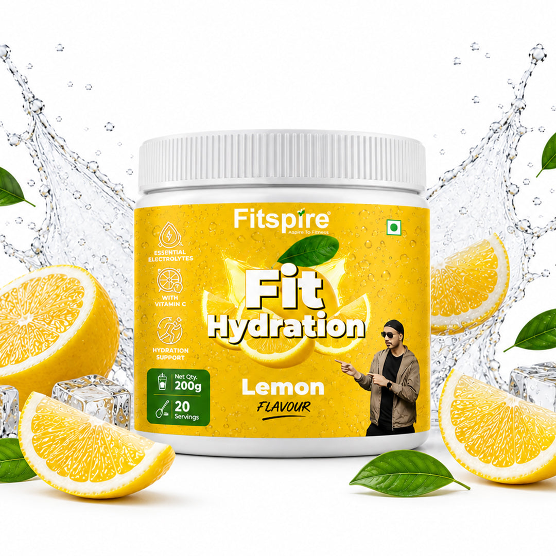 Fitspire Fit Hydration Lemon Drink Powder | Electrolyte Hydration Mix | Energy & Recovery Drink | 200g