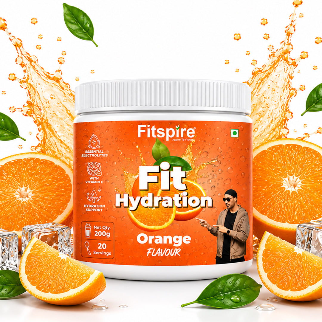 Fitspire Fit Hydration Orange Drink Powder | Electrolyte Hydration Mix | Instant Energy Drink | 200g