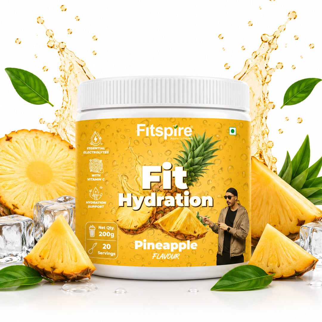 Fitspire Fit Hydration Pineapple Drink Powder | Electrolyte Hydration Mix | Instant Hydration Formula | 200g