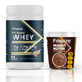 Fit Super Whey Protein- Cookie & Cream (1lbs) with Peanut Butter- Choco Crunch