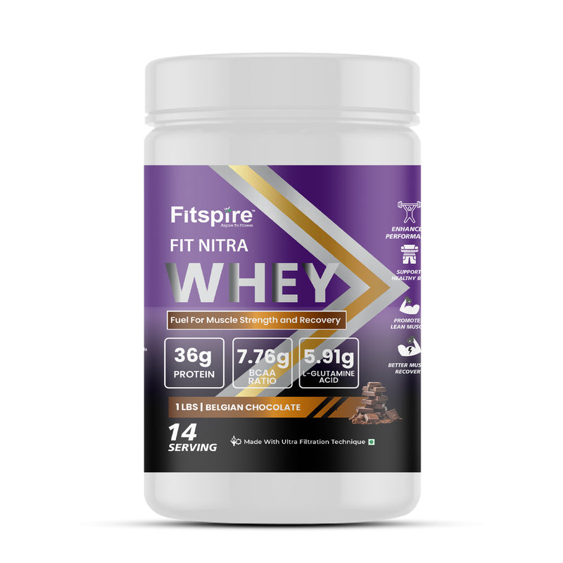 Fit Nitra Whey Protein (1 Lbs) With Portable Blender