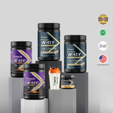 ULTIMATE Combo – 4 Whey Protein (1 lbs Each) with Creatine + Shaker