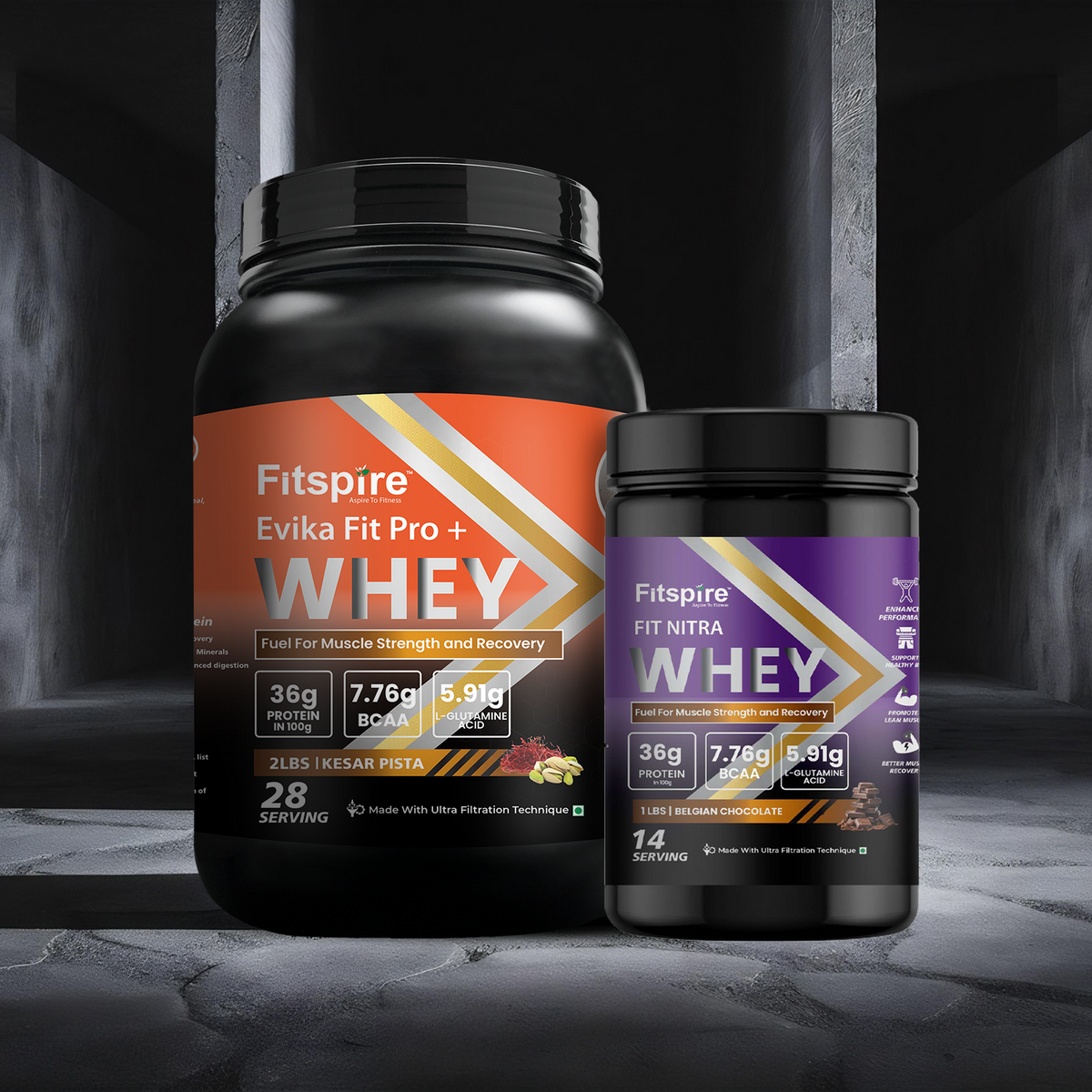 Evika Fit Whey Protein (2 Lbs) + Nitra Whey (1 Lbs)