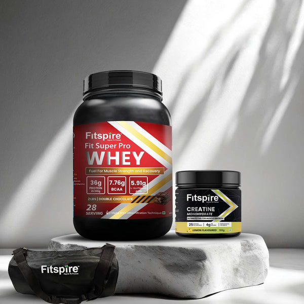 Fit Super Pro Whey Protein With Creatine & Gym Bag