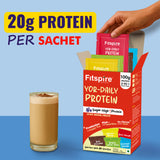 Yor Daily Whey Protein,  No Sugar, Assorted Flavors, 250g - Pack of 5 Sachets (50g Sachet with 20g Protein)