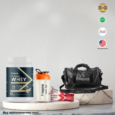 Fit Nitra Whey Protein With Gym Bag, Shaker and 2 Energy Bar