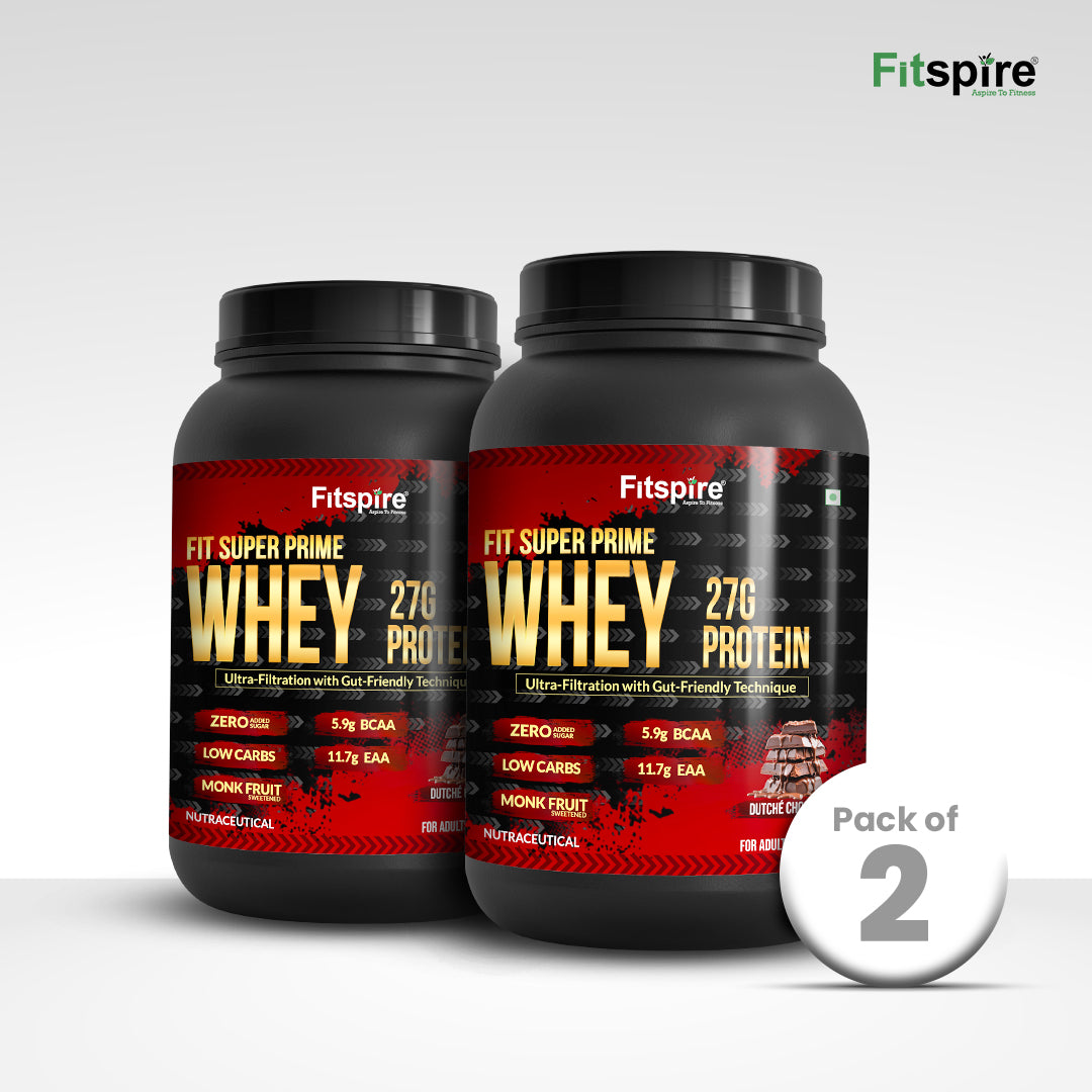 Fit Super Prime Whey Dutché Chocolate 27g - 2LBS X 2LBS ( PACK OF 2 )